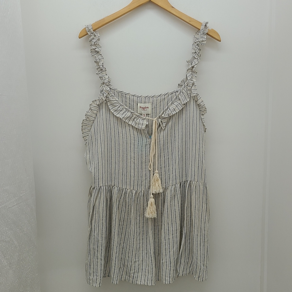Stripe Ruffle Tank - XL - Picture 5 of 7